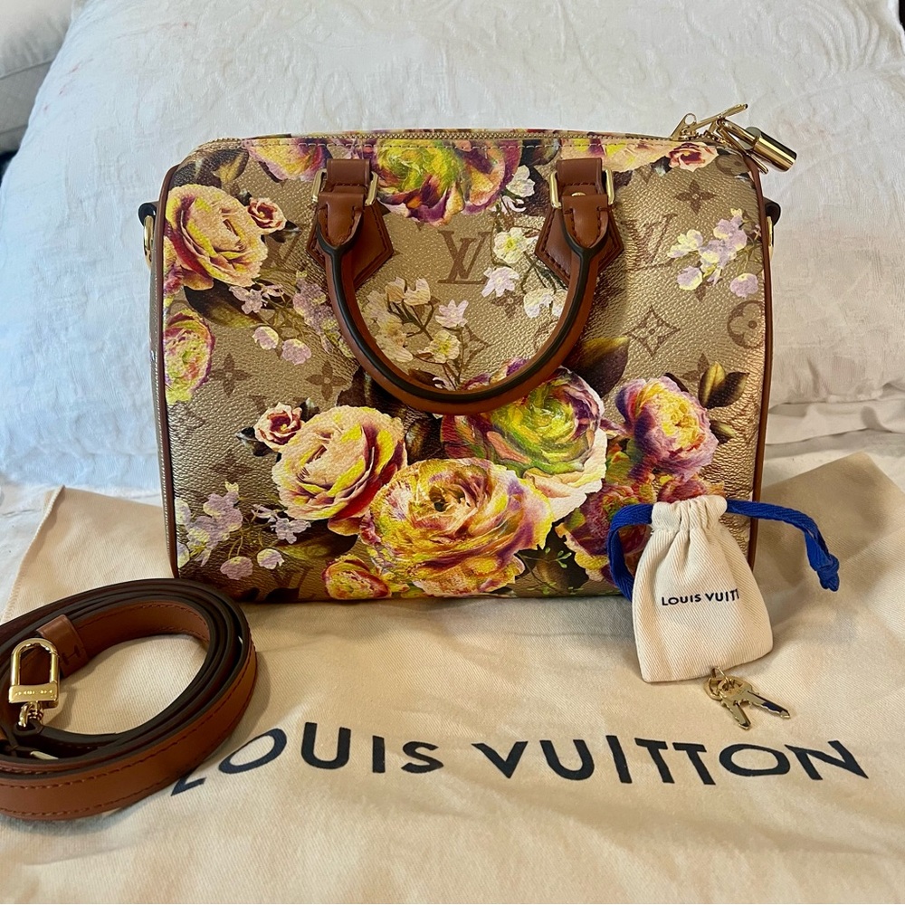 Louis Vuitton limited edition gold floral lBag